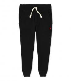 Ralph Lauren Little Boys Black Fleece Joggers