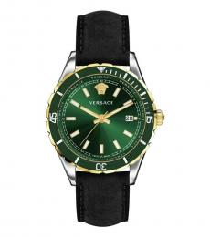 Black Green Dial Watch
