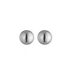 Silver Large Round Earrings
