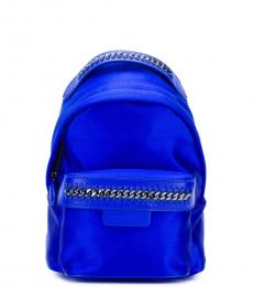 Blue Solid Small Backpack