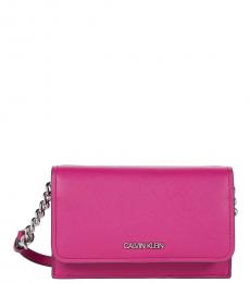 Calvin Klein Dark Pink Solid Mini Crossbody Bag