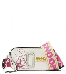 Marc Jacobs White Peanuts Snapshot Small Crossbody Bag