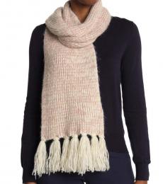 Vince Camuto Light Pink Marled Ribbed Muffler Scarf