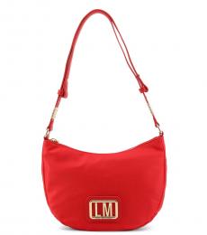 Red Logo Medium Shoulder Bag