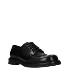 Dolce & Gabbana Black Perugino Leather Lace Ups