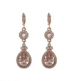 Rose Gold Crystal Drop Earrings