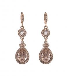 Rose Gold Crystal Drop Earrings