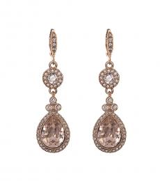Givenchy Rose Gold Crystal Drop Earrings