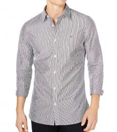 Calvin Klein Black Fine Stripe Long-Sleeve Woven Shirt