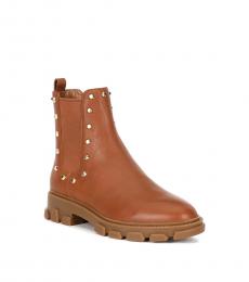 Michael Kors Brown Ridley Studded Leather Boots