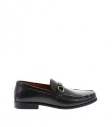 Zegna Black Leather Loafers