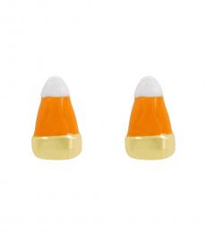 Betsey Johnson Orange Candy Corn Stud Earrings