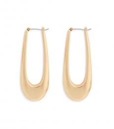 Vince Camuto Golden Elongated Hoop Earrings