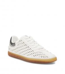 DKNY White Embellished Sneakers