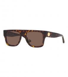 Tory Burch Brown Tortoise Square Sunglasses