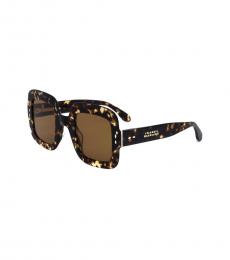 Isabel Marant Brown Square Sunglasses