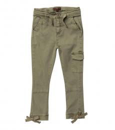7 For All Mankind Little Girls Olive Jogger Chantung Pants