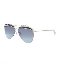 Marc Jacobs Gold-Havana Aqua Aviator Sunglasses