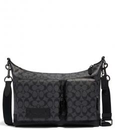 Coach Charcoal Black Ranger Pocket Large Messenger Bag