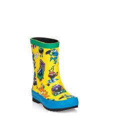 Little Girls Yellow Monsters Boots