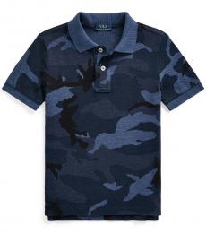 Ralph Lauren Little Boys Blue Camo Mesh Polo