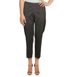 Brown Pull On Ankle Pants