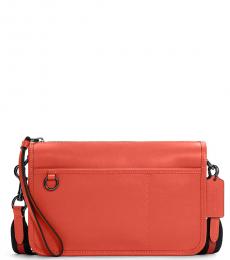 Coach Red Heritage Convertible Medium Crossbody Bag