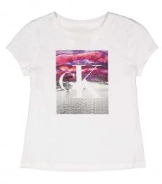 Calvin Klein Little Girls White City T-shirt