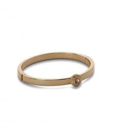 Golden Open Circle Bangle Bracelet