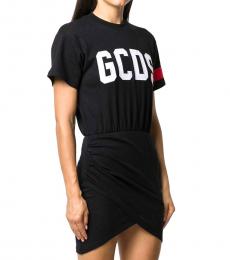 Gcds Black  Logo T-Shirt Dress