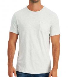 Light Grey Pocket Slub Crewneck T-Shirt