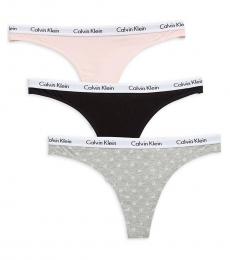 Calvin Klein Multicolor 3-Pack Logo Band Thong