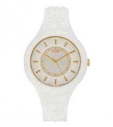 Versus Versace White Gold Logo Watch