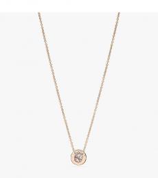 Coach Rose Gold Stone Strand Necklace