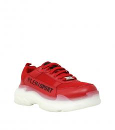 Philipp Plein Red Side Logo Sneakers