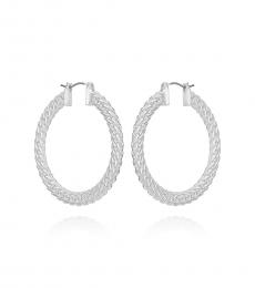 Vince Camuto Silver Chain Hoop Earrings
