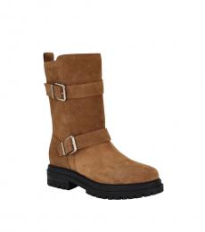 Calvin Klein Brown Almond Toe Boots