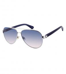Kate Spade Silver Gradient Aviator Sunglasses