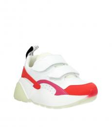 White Red Back Logo Sneakers