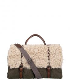 Dolce & Gabbana Khaki Travel Large Briefcase Bag
