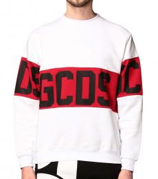 Gcds White Logo Patch Sweatshirt