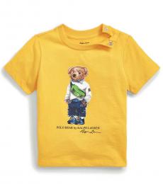 Ralph Lauren Baby Boys Slicker Yellow Fanny Pack Bear T-Shirt