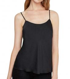 Black Satin Slouchy Camisole Top