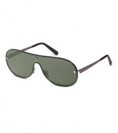 Philipp Plein Green logo Shield Sunglasses