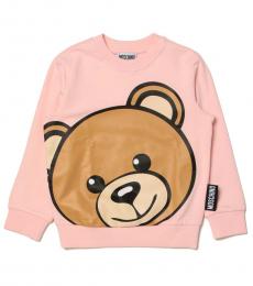 Boys Pink Big Teddy Sweatshirt
