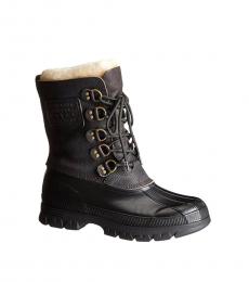 Ralph Lauren Black Grey Longhirst Hiking Boots