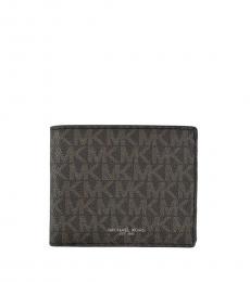 Michael Kors Brown Signature Coin Pocket Wallet