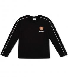 Moschino Boys Black Teddy Logo T-Shirt