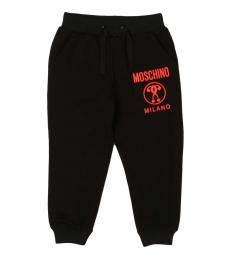 Moschino Boys Black Logo Jogging Pants