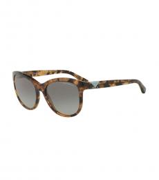 Havana Spot Grey Square Sunglasses